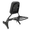 Motaux Passenger Sissy Bar With Luggage Rack Backrest For Honda Shadow Ace 400 750 Vt400 Vt750c Vt750cd 1997-2003 Black