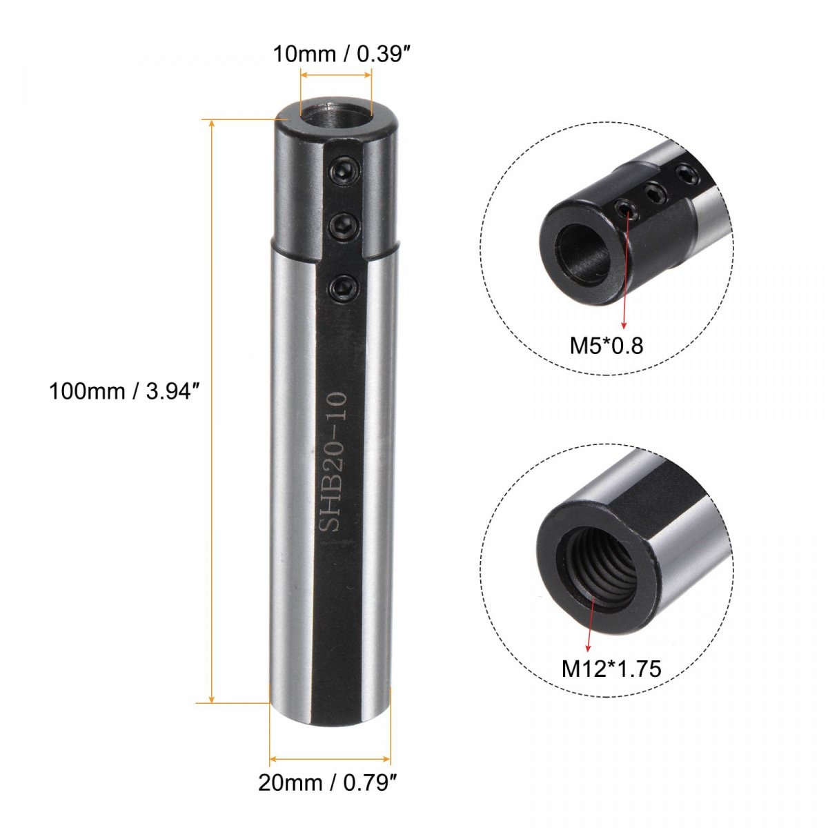 Boring Bar Shb20-10 Cnc Lathe Turning Tool Holder Clamping Small Bore Inner Diameter