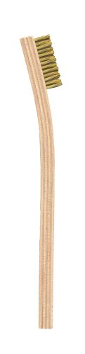 Mg Chemicals 851 Abrasive Cleaning Brush With 7-3 4 Wood Handle Brass Bristles 1-3 8 Length X 7 16 Width