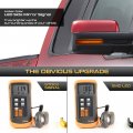Amber Led Strip For 2009-2014 Ford F150 Dark Smoke Side Mirror Marker Turn Signal Light Blinker Lamp Lens Assembly Replacement