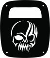 Jeeptails Tribal Skull Tail Lamp Light Covers For Jeep Wrangler Tj And Yj Black Set Of 2 