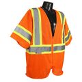 Radians Sv22-3zom-xl Polyester Mesh Economy Class-3 Safety Vests With Two Tone Trim X-large Orange 