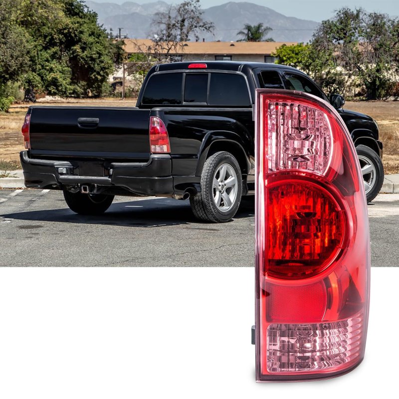 Right Passenger Side Tail Light For 2005 To 2015 Toyota Tacoma Red Lens Assembly With Harness And Bulbs Replace 8155004150