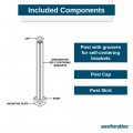 Weatherables Arlington Railing Post Kit A Aluminum For Kits Made With Durable Low-maintenance Black Textured Powder-coat Finish