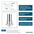Weatherables Arlington Railing Post Kit A Aluminum For Kits Made With Durable Low-maintenance Black Textured Powder-coat Finish
