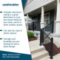 Weatherables Arlington Railing Post Kit A Aluminum For Kits Made With Durable Low-maintenance Black Textured Powder-coat Finish