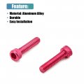Uxcell 30pcs M6 X 1 0 Motorcycle Hexagon Socket Fastener Bolts Bumper Screws Aluminum Alloy Red Universal Replacement
