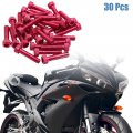 Uxcell 30pcs M6 X 1 0 Motorcycle Hexagon Socket Fastener Bolts Bumper Screws Aluminum Alloy Red Universal Replacement