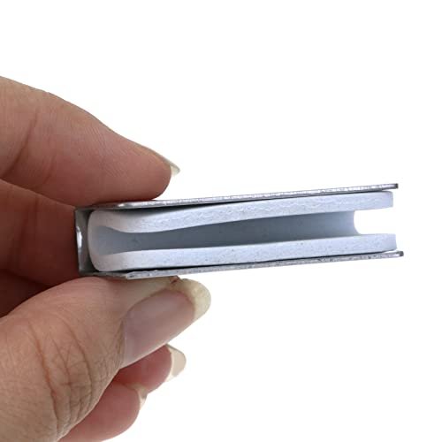 Utalind 4 Pack Glass Clip Silver Strikes Plate Magnetic Rectangular Touch Clamps Cabinet Latch Replacement Parts For Door