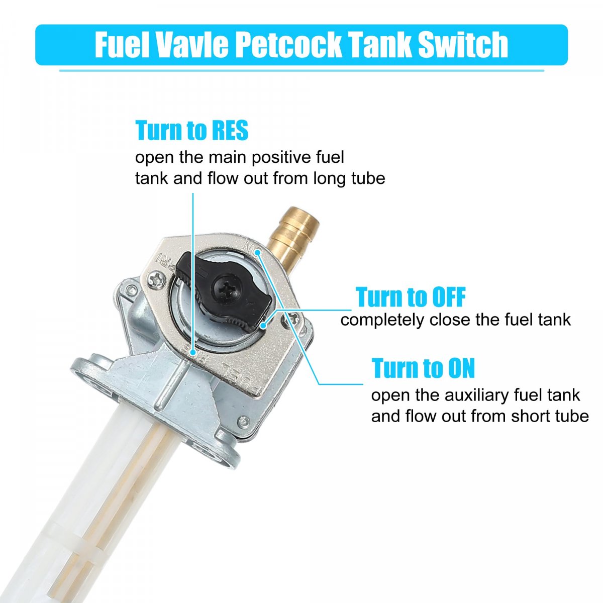 Motorcycle Fuel Valve Petcock Gas Tank Switch For Kawasaki Vulcan 800 1995-2006 Zr1200 2001-2003