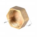Uxcell G3 4 Pipe Fitting Cap Brass Hex Female Thread Hose Connector For Garden And Outdoor Water Pipes Nozzle Joints 4pcs