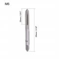 Uxcell 5 Pairs Metric Hand Threading Tap Set M6 Thread 1mm Pitch Taper Plug Milling Taps Straight Flutes High Speed Steel