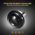Partsam 10pcs 3 4 Mini White Led Side Marker Clearance Lights Smoke Lens Flush Mount Submersible Truck Boat Trailer Pickup Inch