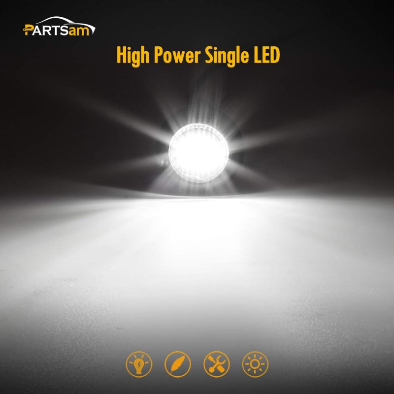 Partsam 10pcs 3 4 Mini White Led Side Marker Clearance Lights Smoke Lens Flush Mount Submersible Truck Boat Trailer Pickup Inch