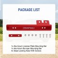 Jdmspeed Universal Red Front Bumper License Plate Mount Bracket Relocator Holder Bar