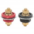 Oukens 2 Pcs 3 8in Remote Battery Terminal Feed Thru Thru Panel Connector 250a Positive Negative Junction Stud Post For Cars 