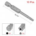 Uxcell 10 Pcs Magnetic T15 Star 5 Point Screwdriver Bits 1 4 Inch Hex Shank 2-inch Length S2 Security Screw Driver Kit Tools