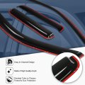 Compatible With Chevy Colorado Gmc Canyon 4pcs In-channel Window Deflector Rain Guard 38 Sun Roof Visor Dark Smoke