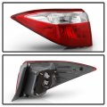 Acanii For 2014 2015 2016 Toyota Corolla Red Clear Tail Light Signal Lamp Outer Assembly Replacement Left Driver Side