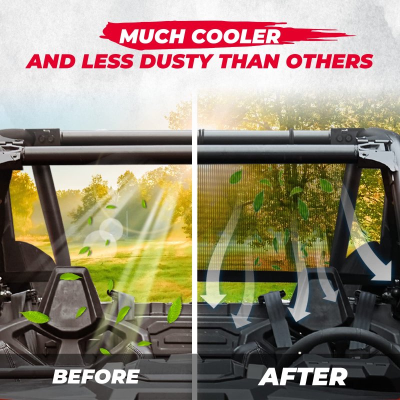 Rear Window Net Sunshade For Polariszr Pro Xp R Turbo R 2020 2026 Soft Mesh Windshield Airflow Sun Protection And Anti Debris