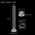 Uxcell M3 X 25mm Plastic Phillips Machine Screws With Nuts And Flat Washers Pc Head Bolts Transparent 20 Sets