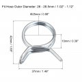 Uxcell Double Wire Spring Hose Clamp 10pcs 65mn Steel 25mm Inner Dia Fit 26mm-28 5mm Od Fuel Line Silicone Tube Clips Silver