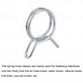 Uxcell Double Wire Spring Hose Clamp 10pcs 65mn Steel 25mm Inner Dia Fit 26mm-28 5mm Od Fuel Line Silicone Tube Clips Silver