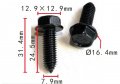 Autobahn88 Hex Washer Head Screw M8x1 25 Compatible With Gm Oem 11503632 Pack Of 10