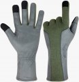 Onetac Touch Screen Nomex Pilot Flight Flyers Operator Aviation Duty Work Gloves Goat Leather Tight Fit Palm Green Gray Medium