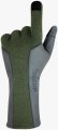 Onetac Touch Screen Nomex Pilot Flight Flyers Operator Aviation Duty Work Gloves Goat Leather Tight Fit Palm Green Gray Medium