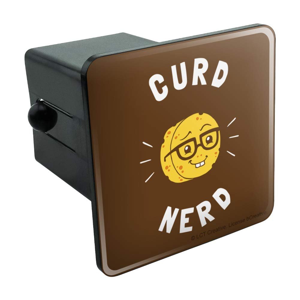 Graphics More Curd Nerd Cheese Funny Humor Tow Trailer Hitch Cover Plug Insert