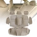 Rear Bench Leather Seat Cover Ivory For Honda Accord 2005 2006 2007 2008 2009 2010 2011 2012 Top Headrest Armrest And Bottom 