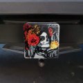 Dia De Los Muertos Day Of The Dead Woman Tattoo Tow Trailer Hitch Cover Plug Insert