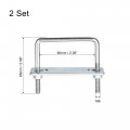 Uxcell Square U-bolts 2-3 8 60mm Inner Width Carbon Steel M6 With Nuts Frame Plate Round Washers 2 Set