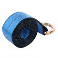 Ocpty Heavy Duty 4x 8 Lasso Straps Wrecker Car Hauler Tow Dolly Tire Wheel Tie Down Strap Blue
