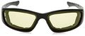 Crossfire 24222af Mp7 Safety Glasses Yellow Anti-fog Lens Foam Lined Matte Black Frame 