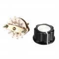 Uxcell 3t 3 Pole 3 Throw Single Deck Band Channel Rotary Switch Selector With Black Plastic Knob