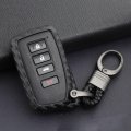 Carbon Fiber Car Key Fob Case Cover Chain Ring Keychain Accessories For Lexus 