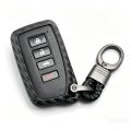 Carbon Fiber Car Key Fob Case Cover Chain Ring Keychain Accessories For Lexus