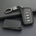 Carbon Fiber Car Key Fob Case Cover Chain Ring Keychain Accessories For Lexus