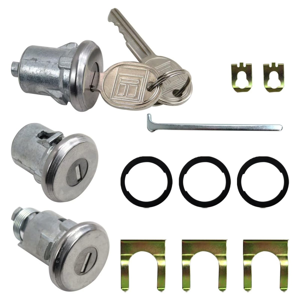 Door Lock Cylinder And 2 Keys Doors Trunk Key Set Replacement For Pontiac Grand Am 1974 Part Number 654394765282