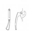 Stb Casement Window Locking Handle Aluminum 2 3 8 In Screw Holes 