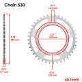 Caltric Drive Chain And Sprockets Kit Compatible With Suzuki Sv1000 Sv1000s 2003 2004 2005 2006 2007