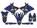 2016-2021 Yz 250x Flaming Gearhead Blue Senge Graphics Base Kit For Yamaha 