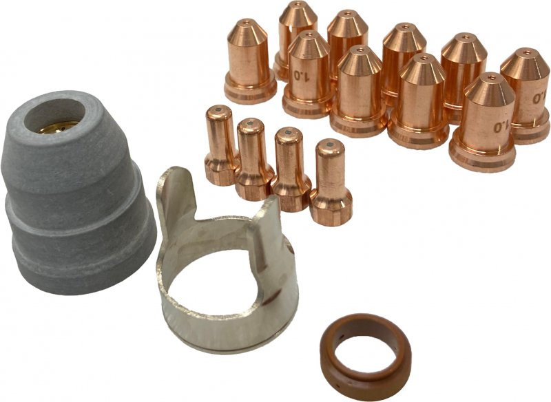 Icon17 Plasma Cutter Consumables For Ltp7500cnc And Nt75cnc Torch 10 Nozzles 4 Electrodes Stand Off Guider Shield Cap Swirl