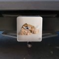 British Bulldog Puppy Dog Asleep With Teddy Bear Tow Trailer Hitch Cover Plug Insert