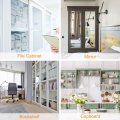 Uxcell 50set Glass Retainer Clips Kit 1 Inch Plastic Cabinet With Screws For Fixing 4mm Thick Doors Mirror Brown