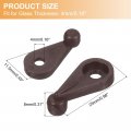Uxcell 50set Glass Retainer Clips Kit 1 Inch Plastic Cabinet With Screws For Fixing 4mm Thick Doors Mirror Brown