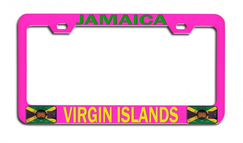 Jamaica Virgin Islands Jamaican Pn Car Suv Truck Metal License Plate Frame Tag Holder F91