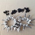 Xkh- Motorcycle Silver Spike Fairing Bolts Kit Compatible With 2003-2006 Kawasaki Ninja Zx6r Zx 636 Zx6rr B075dv9b7v